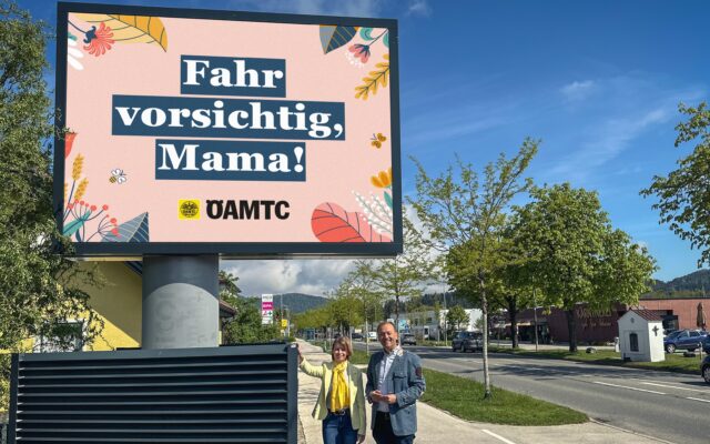 ÖAMTC und monitorwerbung starten zum Muttertag eine Kampagne für mehr Verkehrssicherheit