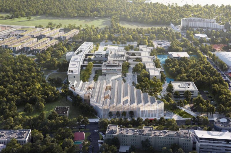 Der Campus der Zukunft entsteht in Klagenfurt: Das von Snøhetta entworfene 22nd Century Center wird ab 2027 als nachhaltiger Holz-Hybride errichtet.