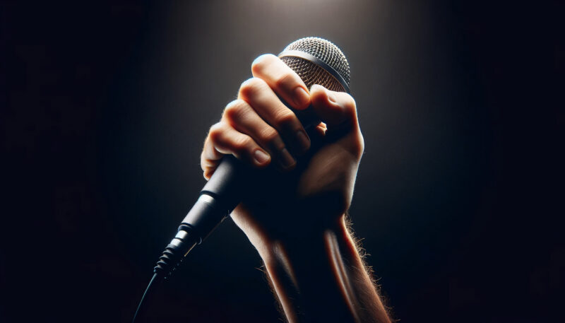Poetry-Slam-Auftritt vor Publikum im Stadttheater Klagenfurt